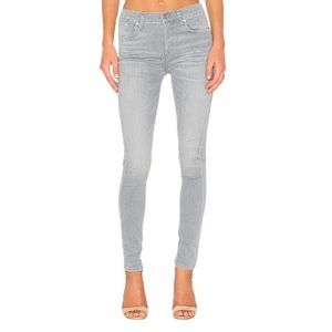 Agolde Sophie High Rise Skinny Jeans Gray 28